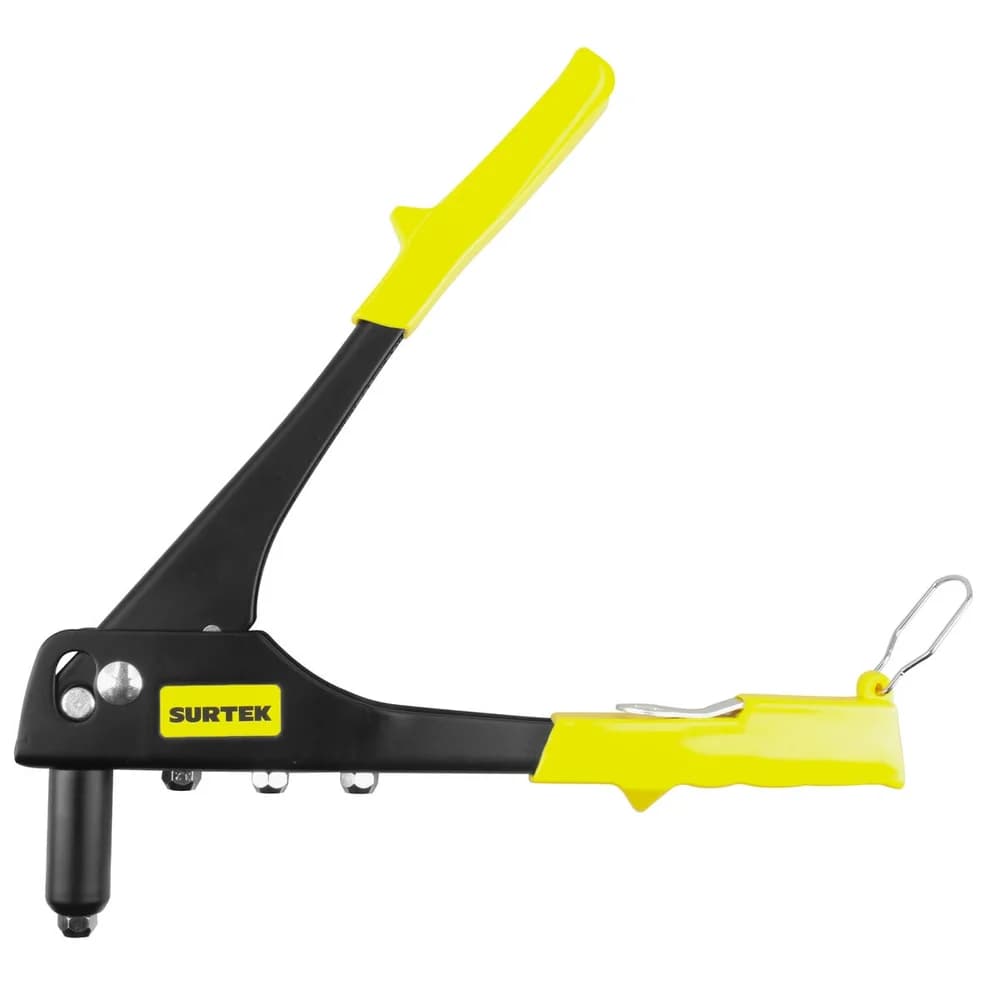 Remachadora manual de nariz larga con 4 boquillas, 10" Surtek 112520