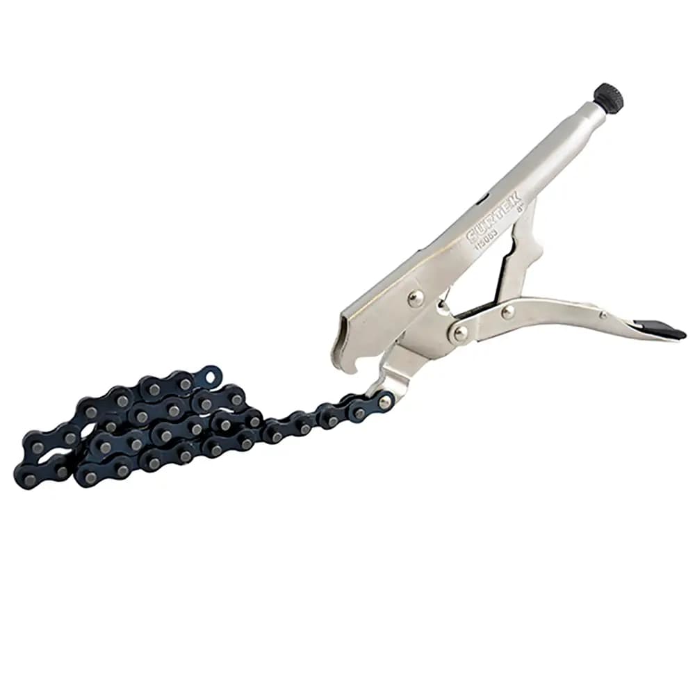 Pinza de presión cromada de cadena de 8" Surtek 115063, foto 1 de 2