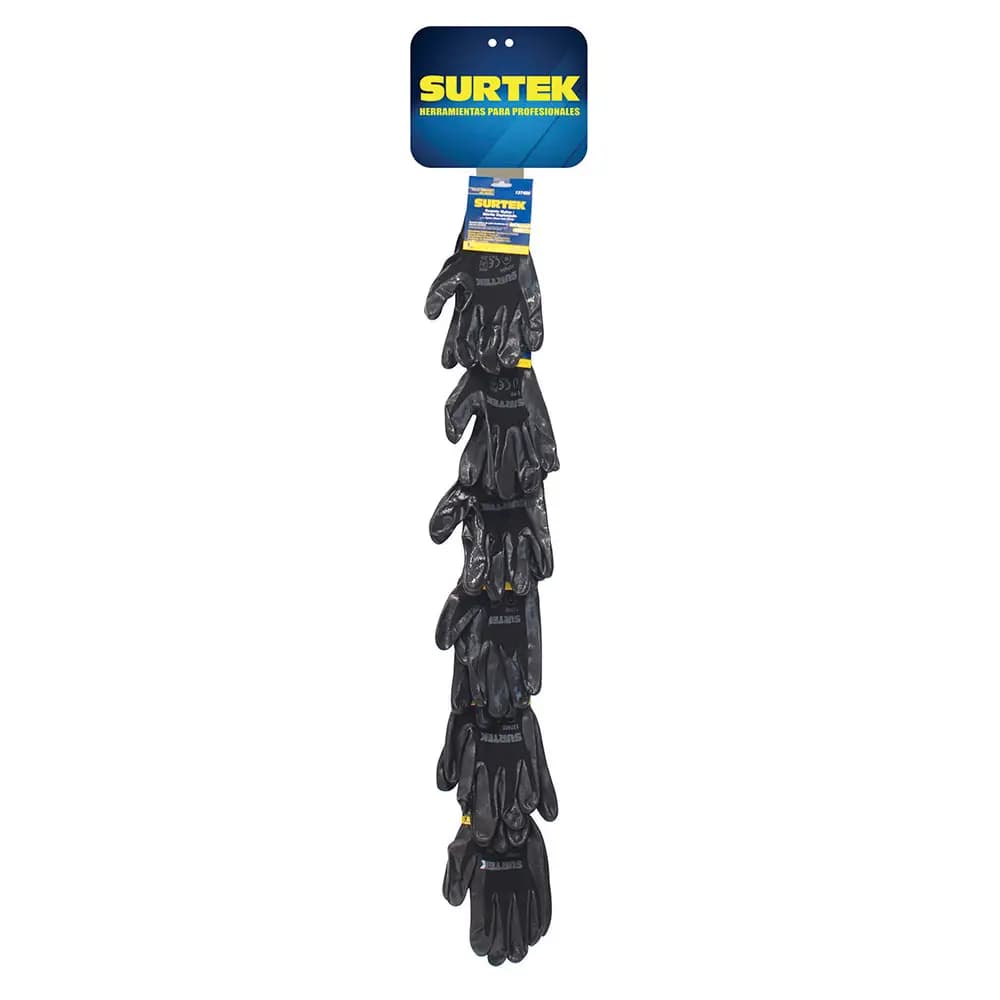 Tira de impulso con guantes de nailon con recubrimiento de nitrilo, 26 piezas Surtek 126445, foto 1 de 1
