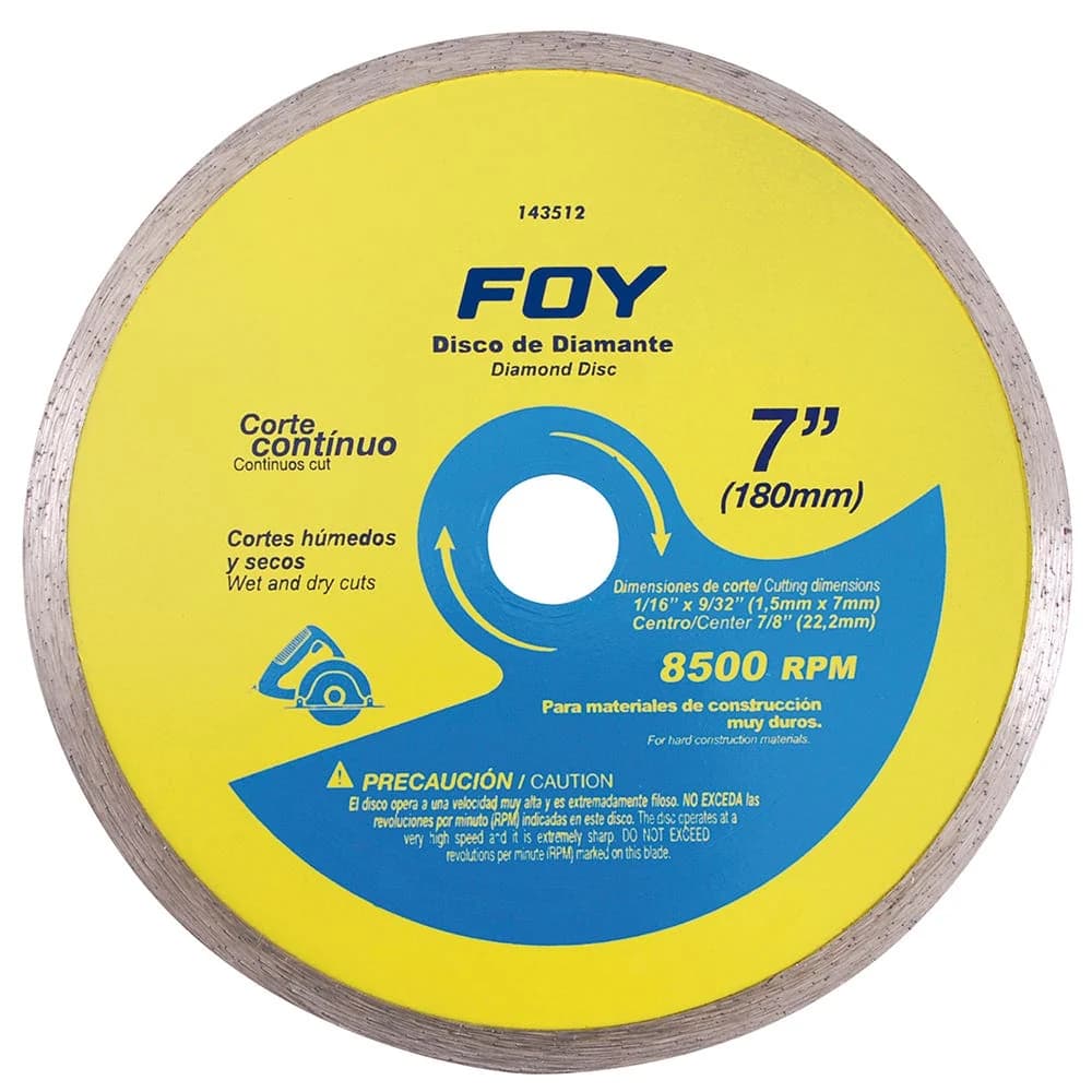 Disco de diamante continuo, 7" Foy 143512, foto 1 de 1