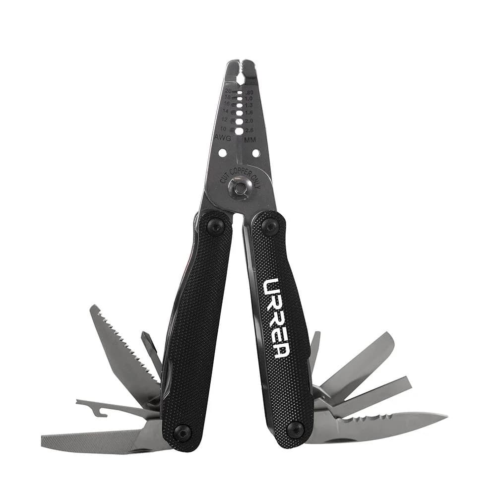 Pinza multiherramienta con mango antiderrapante de aluminio 12 en 1 pelacable de 6" Urrea 18290, foto 1 de 4