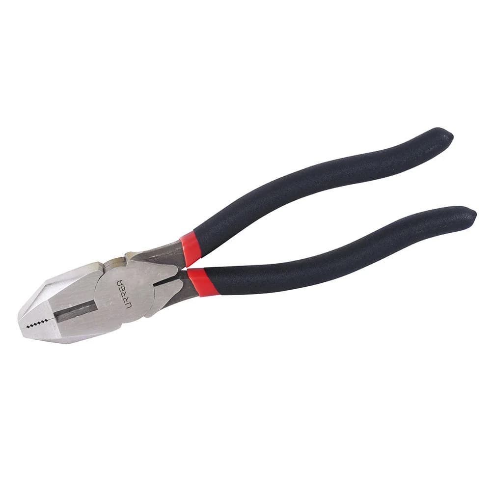 Pinza para electricista con mango rubber grip vinil corte lateral de 8-9/16" Urrea 268GI, foto 1 de 4