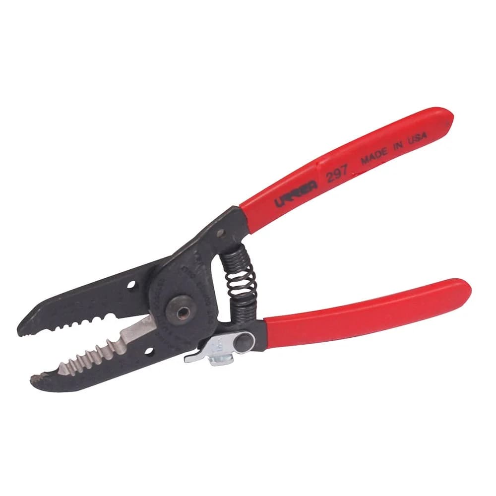 Pinza pelacable con mango air cushion 10-20 AWG alta palanca con seguro de 6-3/4" Urrea 297, foto 1 de 4