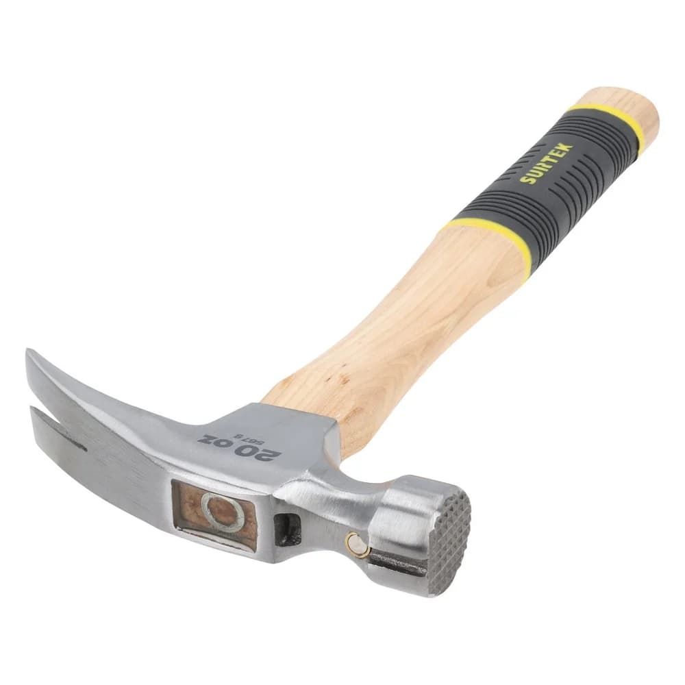 Martillo de uña recta con cabeza fresada con mango de madera 11-1/4", 20 oz Surtek 420FG