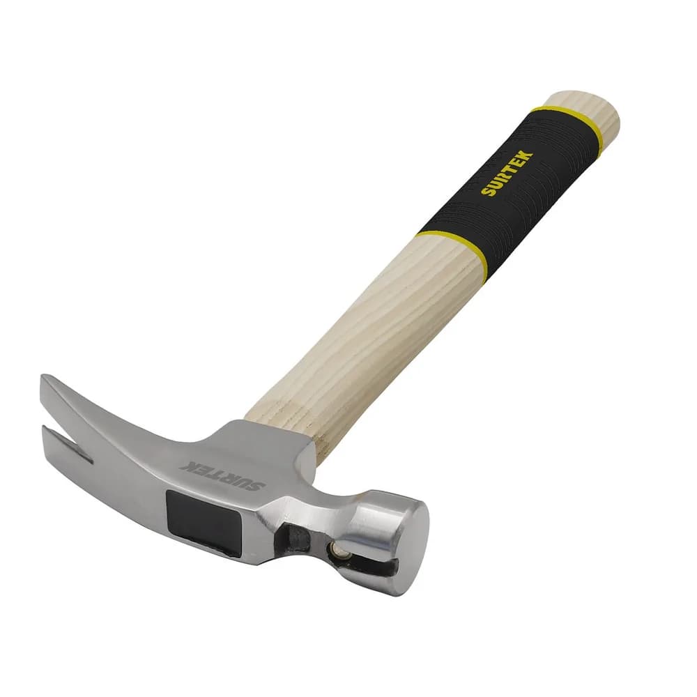 Martillo de uña recta con cabeza fresada con mango de madera 11-13/32", 24 oz Surtek 424FG