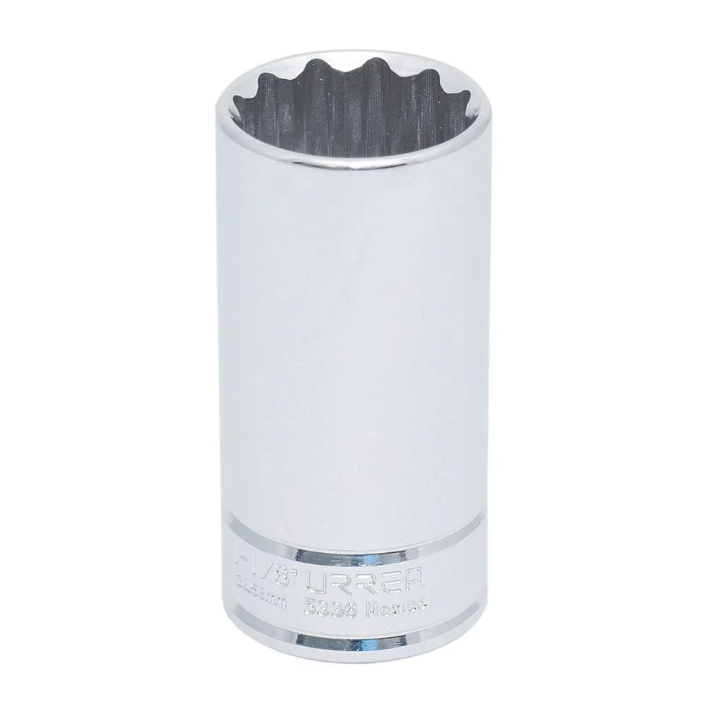 Dado largo cuadro de 1/2", 12 puntas, en pulgadas, 1-1/8" Urrea 5336, foto 1 de 3