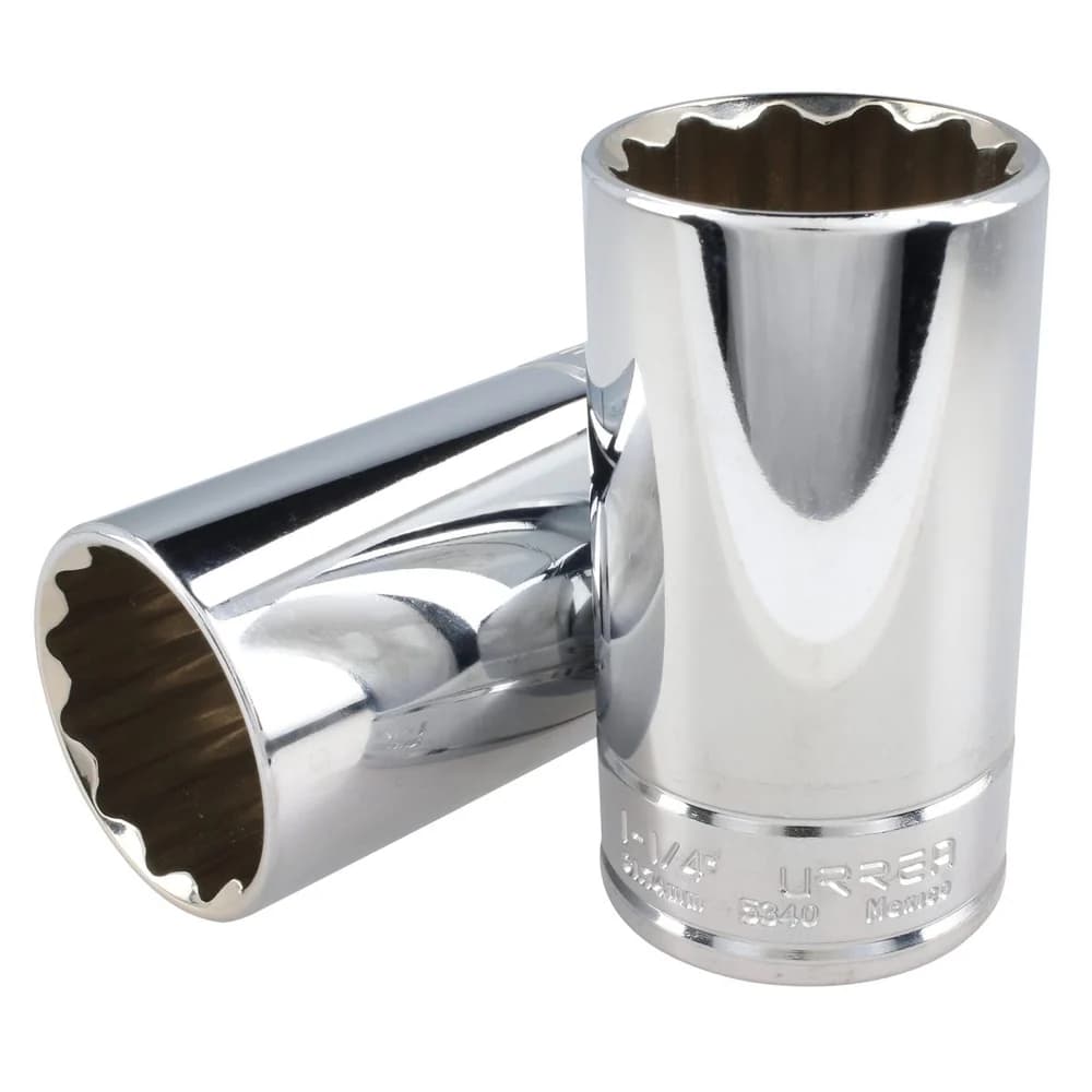 Dado largo cuadro de 1/2", 12 puntas, en pulgadas, 1-1/4" Urrea 5340, foto 1 de 4