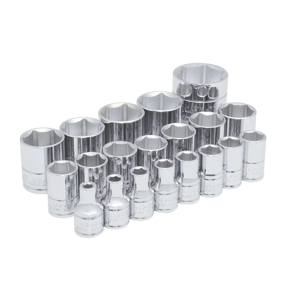 Juego de dados cuadro de 1/2", 6 puntas, en pulgadas, 20 piezas Urrea 54109