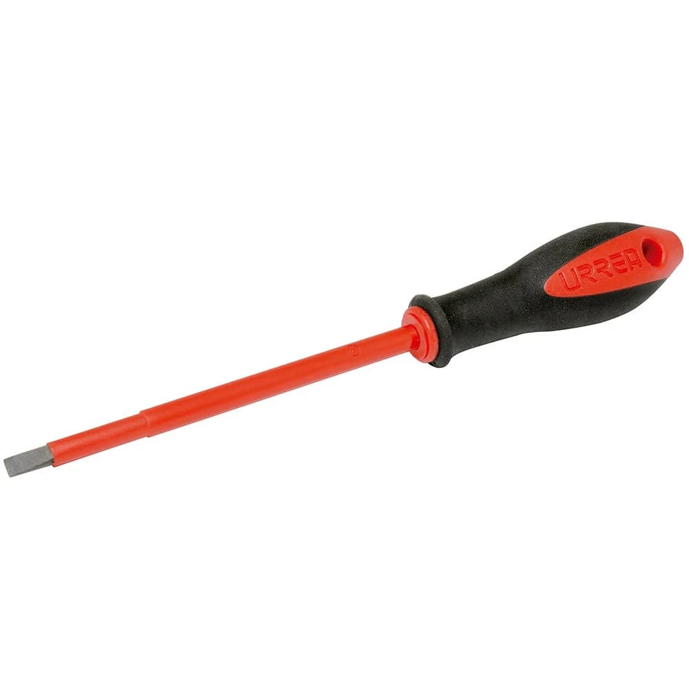 Destornillador con mango bimaterial 1000 V, punta plana de 7/32", 5" Urrea 9715B, foto 1 de 2