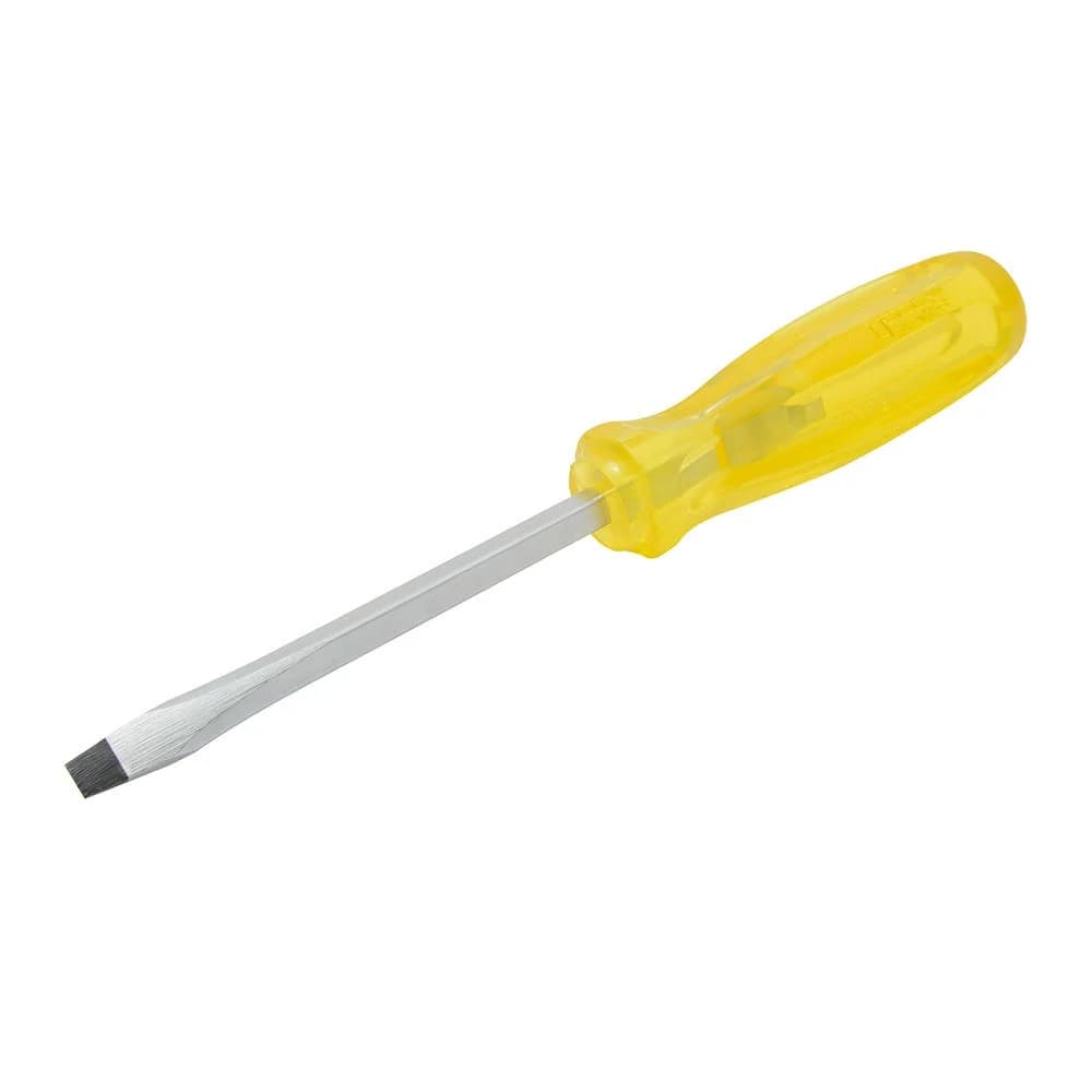 Destornillador con mango ámbar, punta plana barra cuadrada 1/4" x 3" Urrea 9803