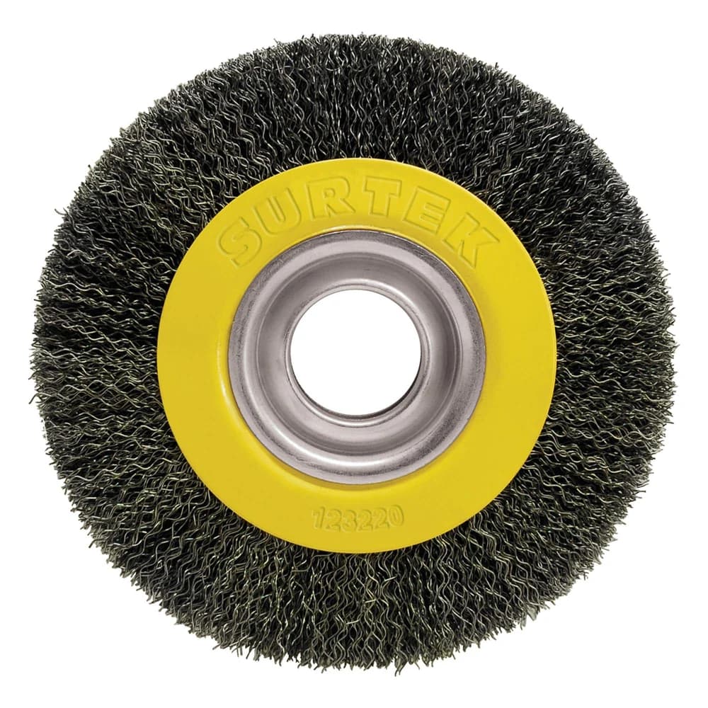 Carda circular ondulada alambre delgado para esmeril 6" x 0.35mm, 28 mm espesor Surtek C543