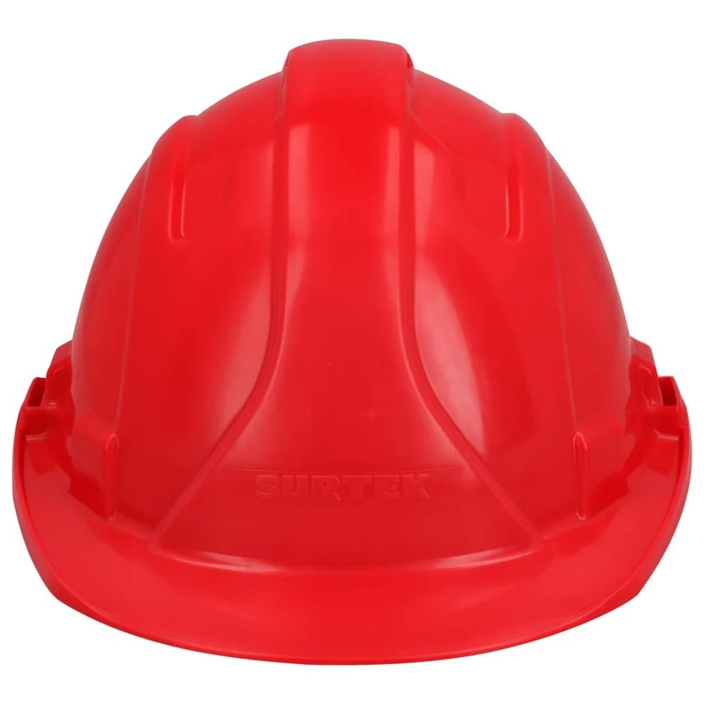 Casco de seguridad con ajuste de intervalos de 4 puntos, clase E, tipo 1, color rojo Surtek CASR