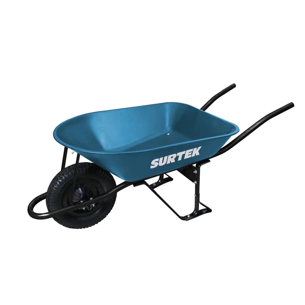 Carretilla reforzada con bastidor metálico 5 Ft3 llanta neumática reforzada de 4 capas Surtek CAT504