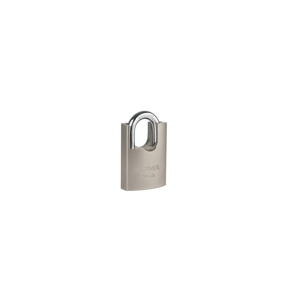 Candado de hierro 40 mm con coraza, llave de disco Hermex CHR-40A