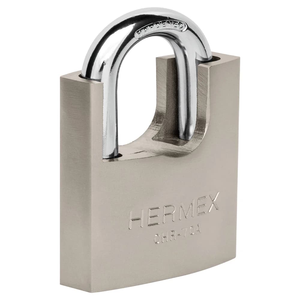 Candado de hierro 70 mm con coraza, llave de disco Hermex CHR-70A