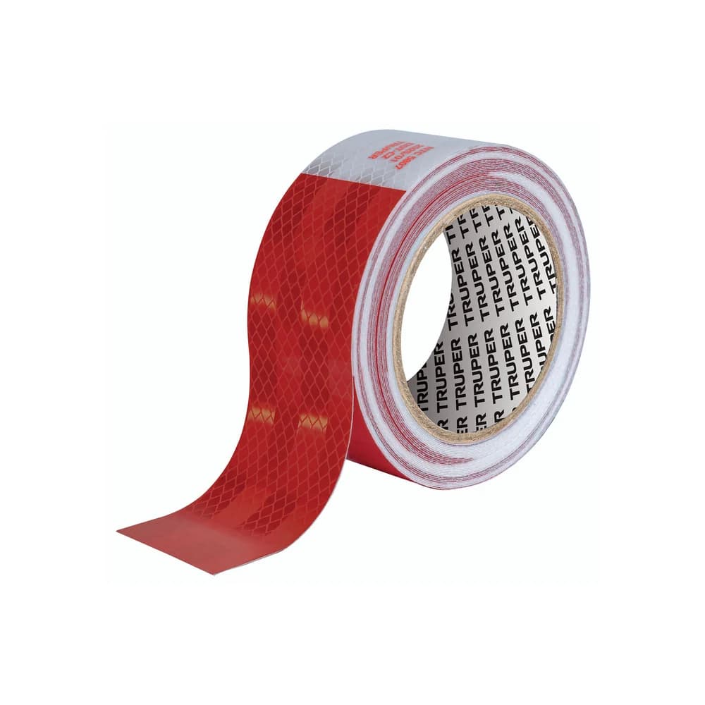 Rollo de 9 m x 2" de cinta reflejante de PVC Truper CIREF-9, foto 1 de 1