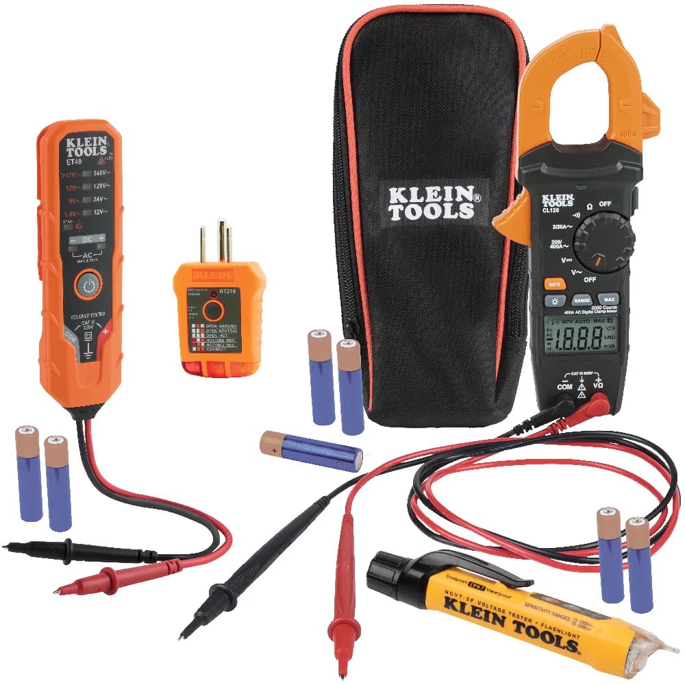 Kit Prueba Electrica CL120+NCVT-3P+ET40+RT210 Klein Tools CL120VP