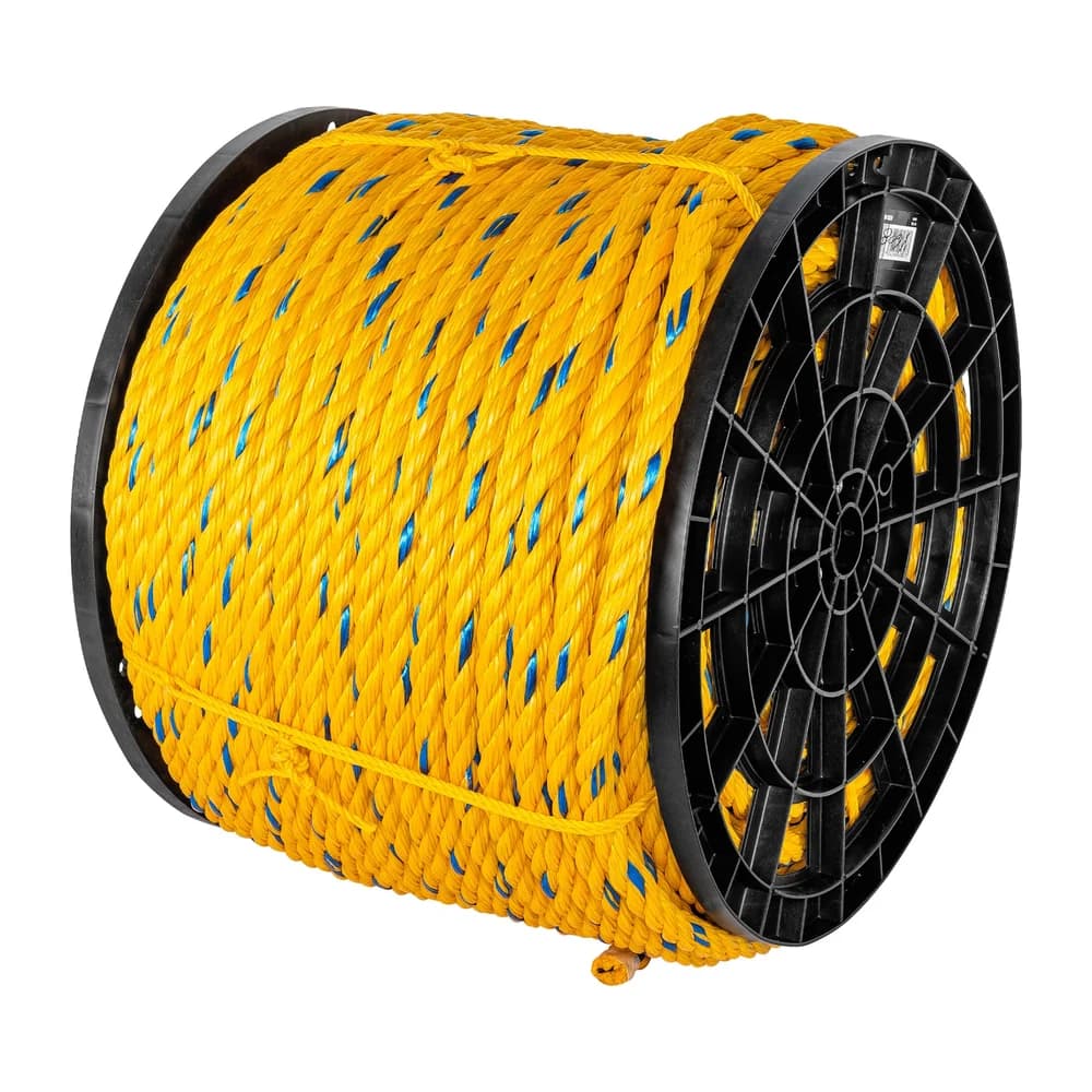 Kilo de cuerda amarilla de polipropileno 19mm, carrete 30kg Fiero CUE-19K