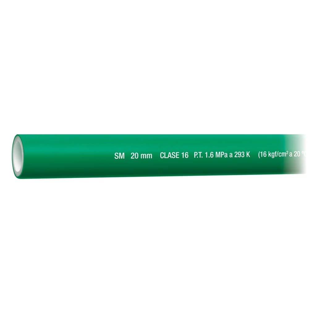 Tubo de 20mm (1/2") PPR hidráulico, 4m, 0.5kg Foset CV-001, foto 1 de 1