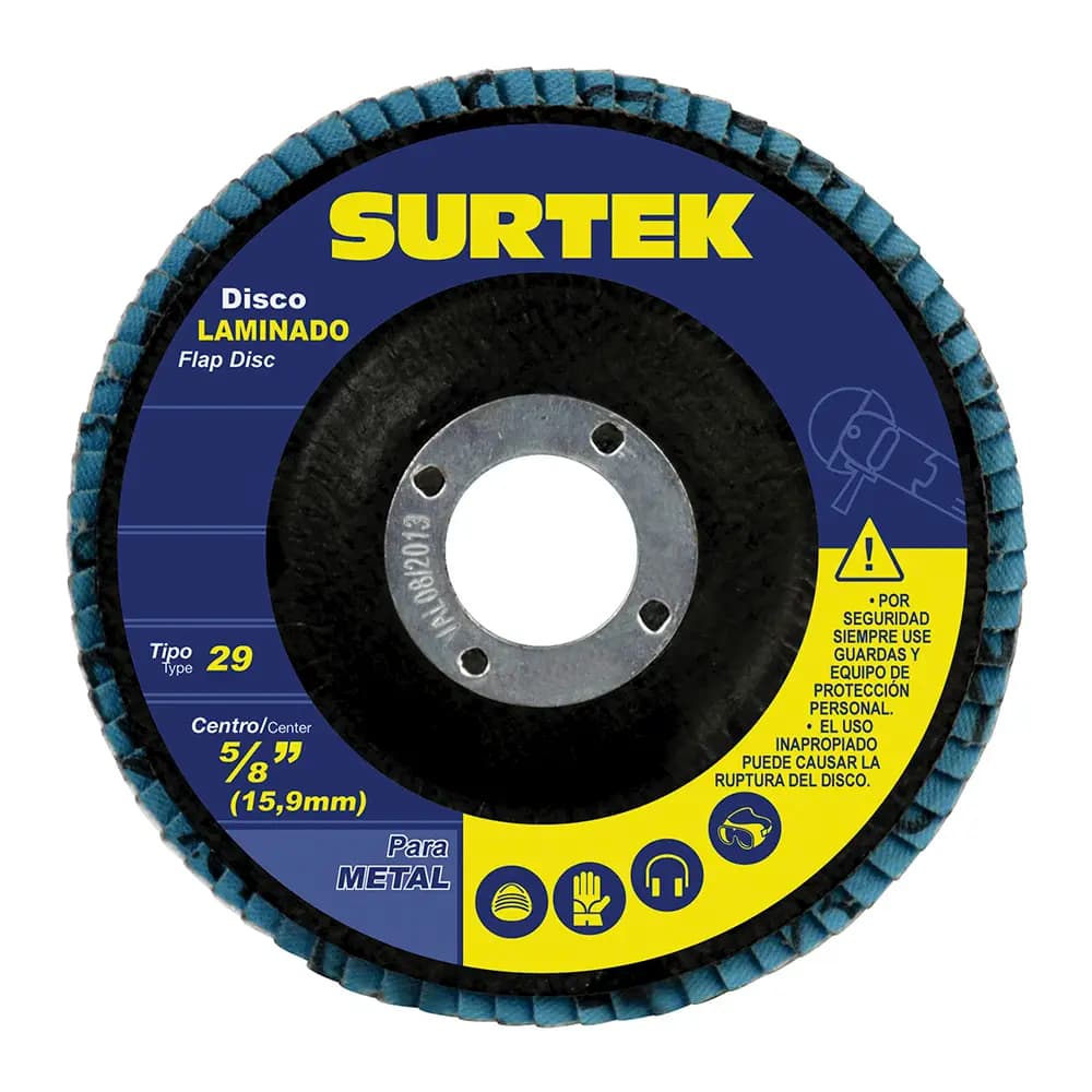 Disco laminado tipo 29 grano 60, 4-1/2" Surtek DLZ456, foto 1 de 1