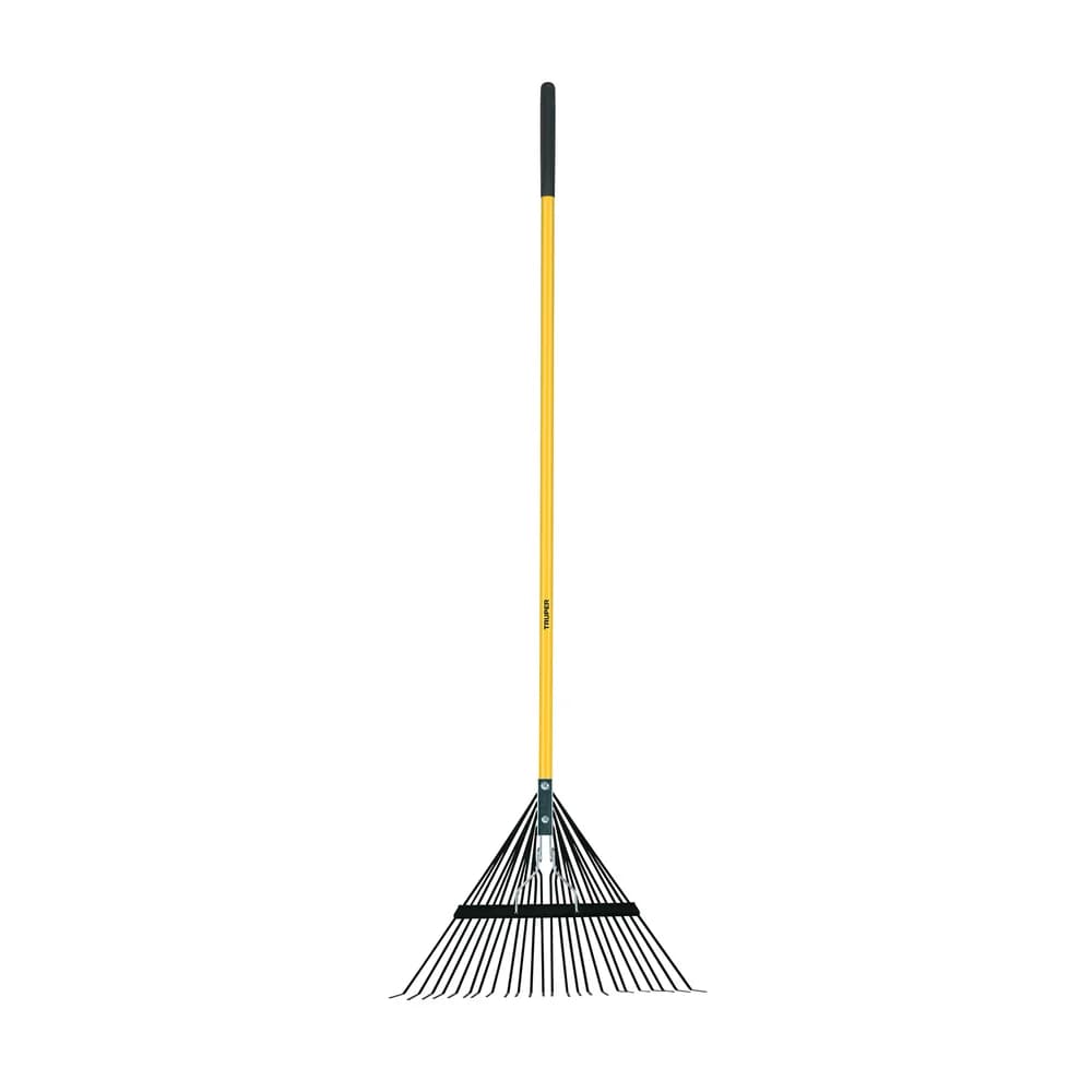 Escoba metálica para jardín, recta, 24 dientes, mango 54" Truper EMX-24