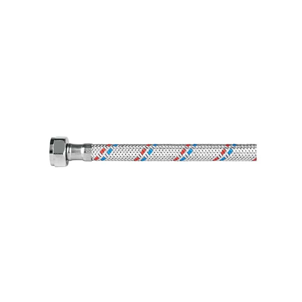 Manguera lavabo/fregadero, aluminio, 1/2"x1/2",40 cm, BASIC Foset FLA-40P, foto 1 de 1