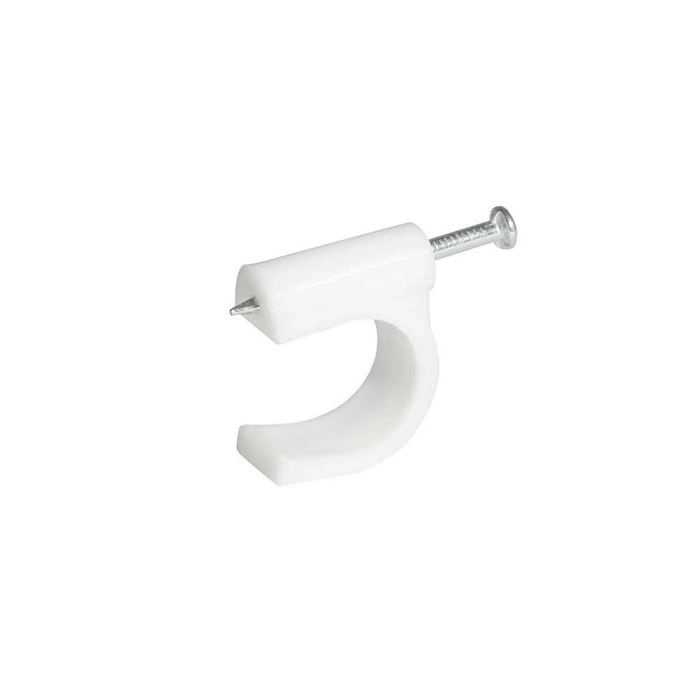 Grapa para cable coaxial 5 mm, color blanco, 20 piezas Surtek GRAC5, foto 1 de 3