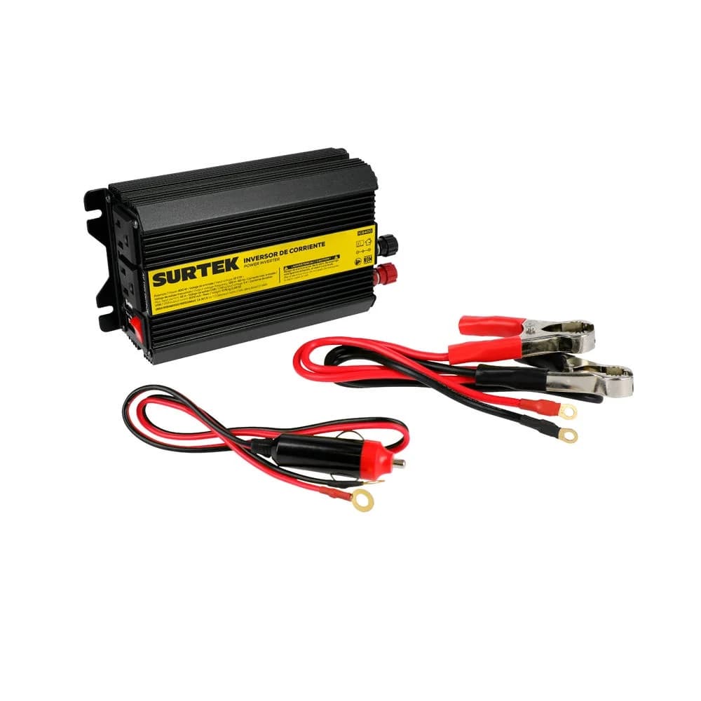 Inversor de corriente 12 V DC - 120 V AC, 400 W Surtek IC6400, foto 1 de 2
