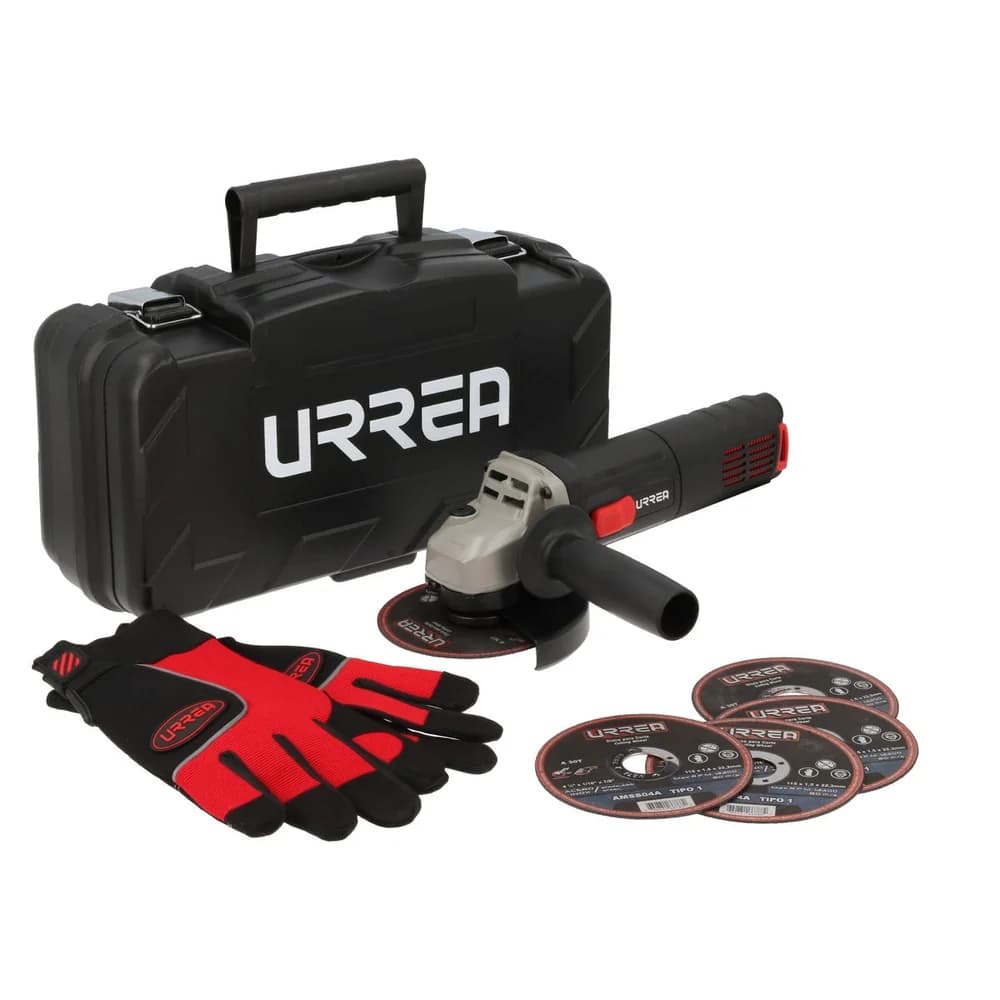 Juego de mini esmeriladora con accesorios 7 piezas, con caja plástica Urrea JP7, foto 1 de 4