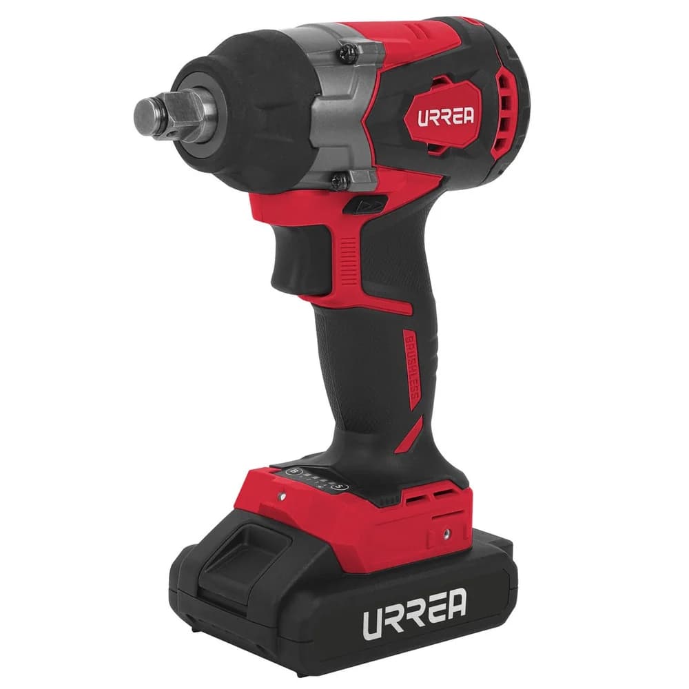 Pistola de impacto 1/2" a batería Litio-ion 20 V, 400 Nm Urrea LI820