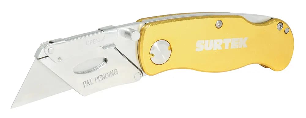 Navaja utilitaria abatible mango metálico, 6" Surtek NF11, foto 1 de 3