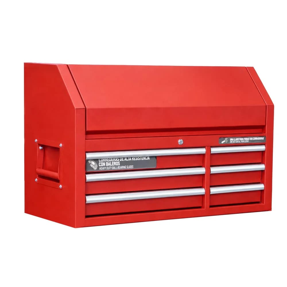 Gabinete superior 6 gavetas color rojo serie P 46" Urrea P46S6, foto 1 de 4