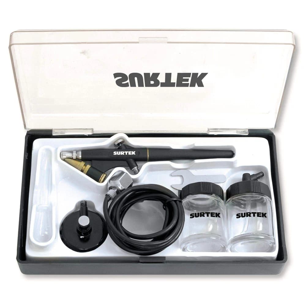 Juego de aerógrafo por succión capacidad 20 ml 35 PSI, 7 piezas Surtek PA2