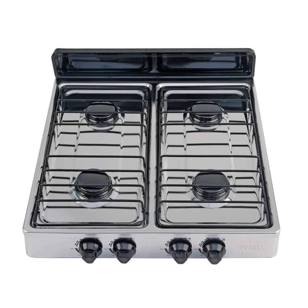 Parrilla de gas de sobreponer 4 quemadores, inox Foset PAGA-4X, foto 1 de 1