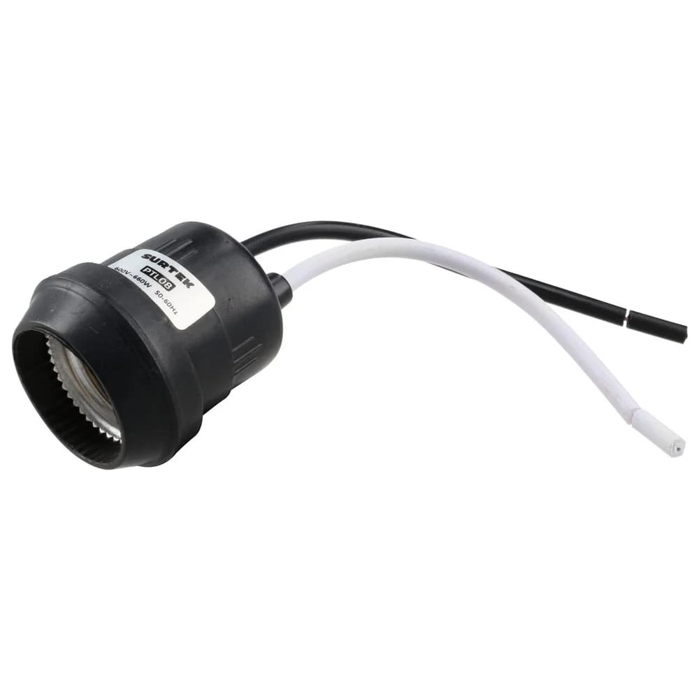 Portalámpara de hule para intemperie, color negro Surtek PTL08, foto 1 de 4