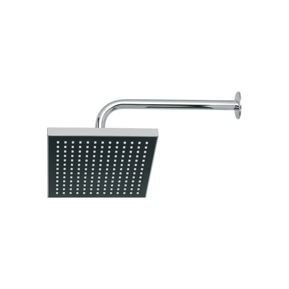 Regadera cuadrada 8", ABS, con brazo y chapetón, cromo, AQUA Foset R-405, foto 1 de 1