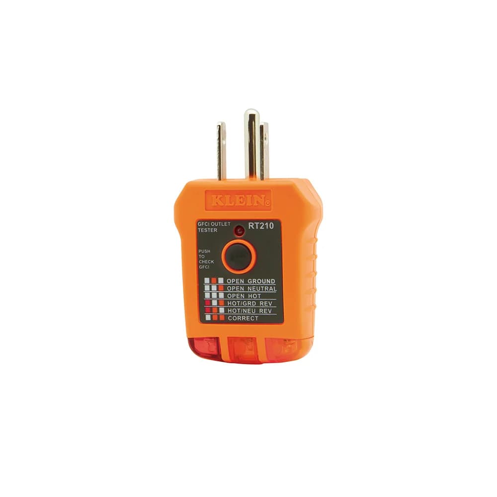 Probador de tomacorriente con GFCI detecta los problemas de cableado más comunes Klein Tools RT210, foto 1 de 4