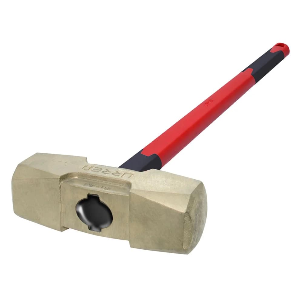 Marro de bronce-aluminio antichispa con mango extra largo de fibra de vidrio de 15lb 34" Urrea UH73FG
