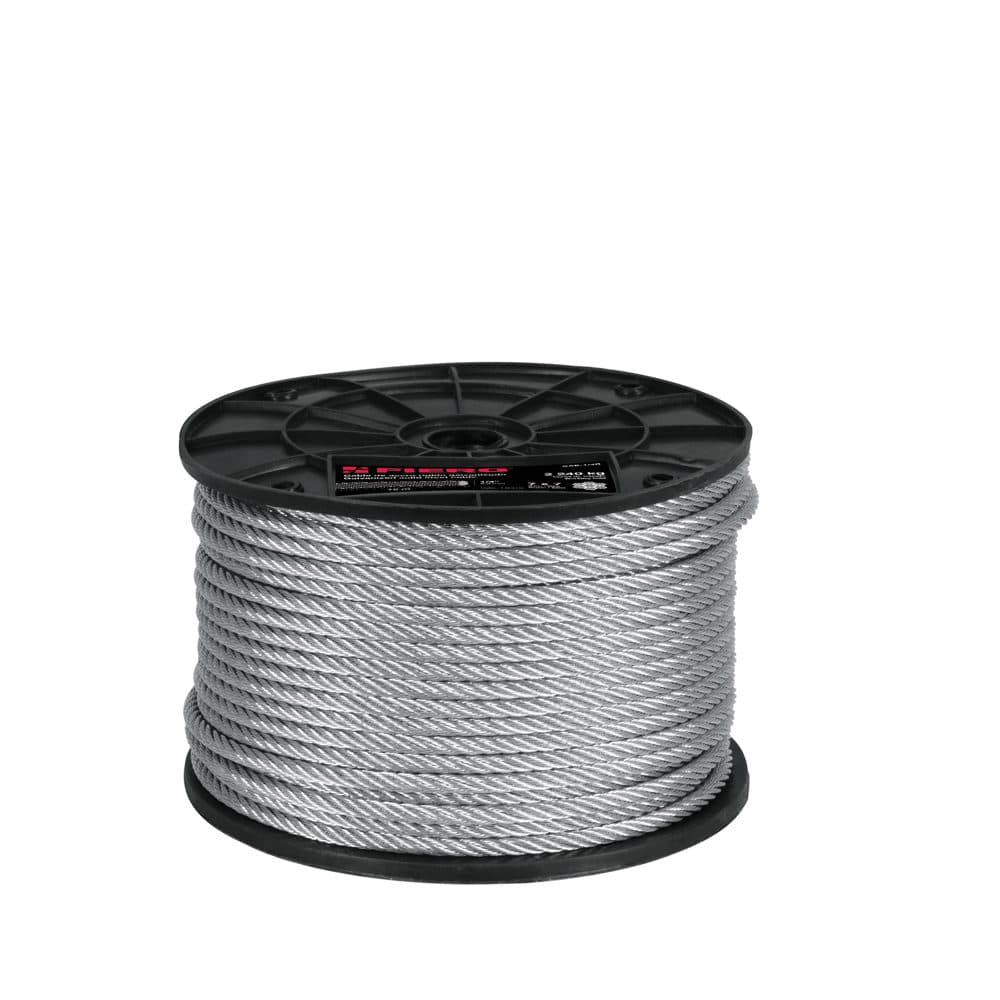 Metro de cable rígido 1/4" de acero 7x7 hilos, 75 m, FIERO, foto 1 de 4
