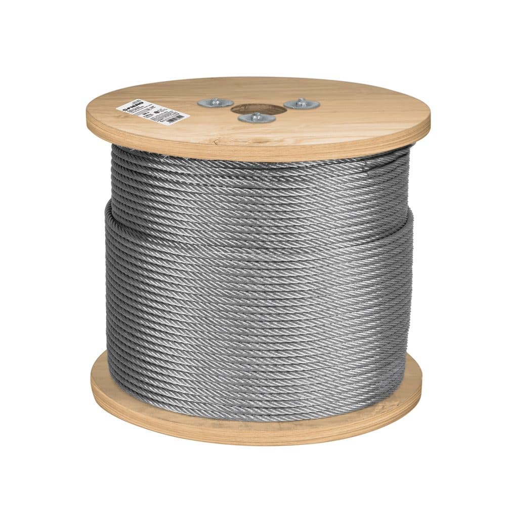 Metro de cable rígido 1/4" de acero 7x7 hilos, 300 m, FIERO, foto 1 de 4