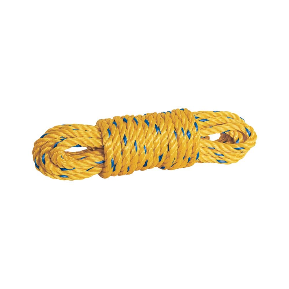 Madeja de cuerda amarilla de polipropileno 10mm, 8m, FIERO, foto 1 de 4