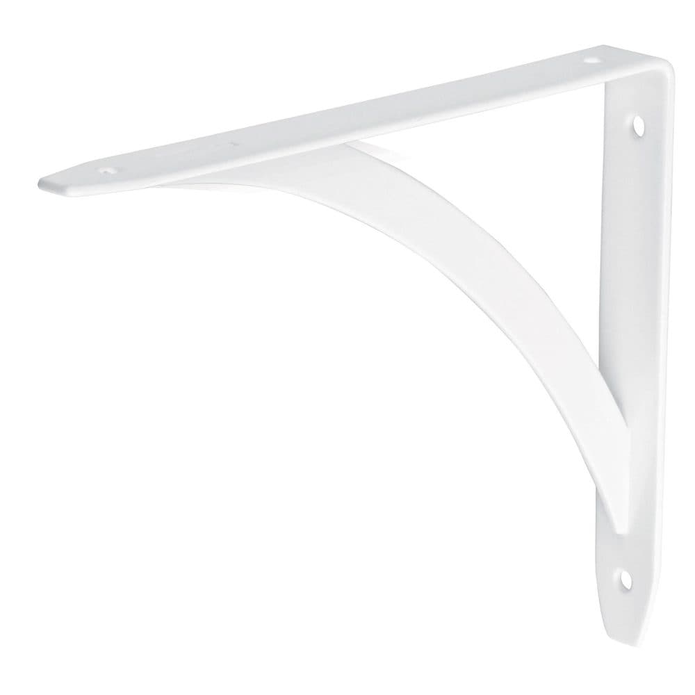 Ménsula reforzada blanca 5 x 7", diseño barra, FIERO, foto 1 de 4