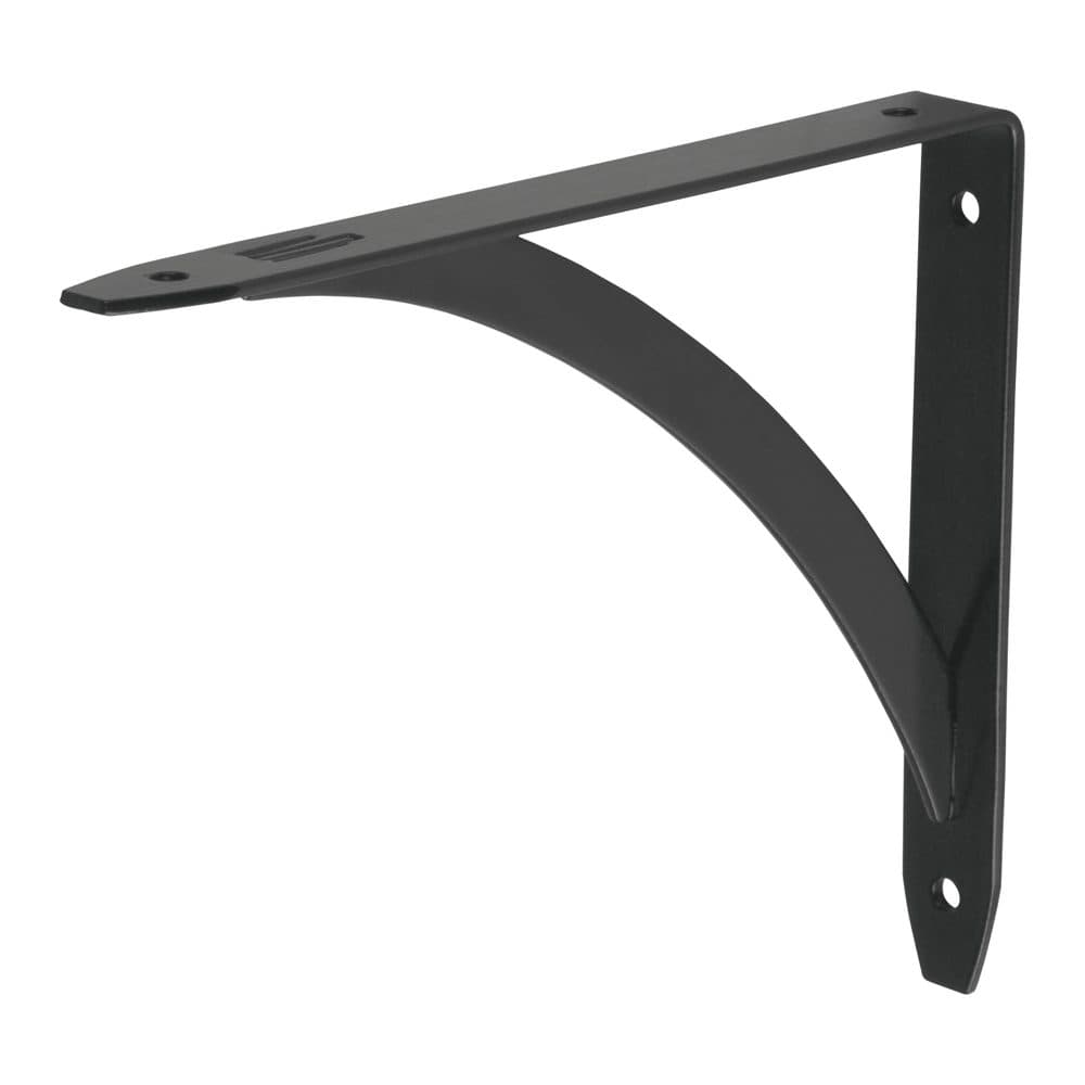 Ménsula reforzada negra 5 x 7", diseño barra, FIERO, foto 1 de 4