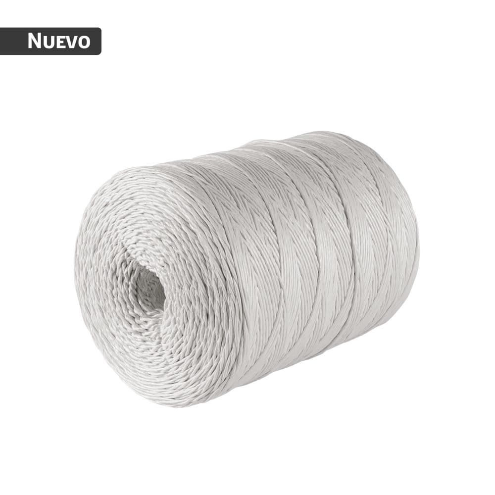 Rollo de rafia de 1500 m color blanco calibre 3 g/m, FIERO, foto 1 de 2