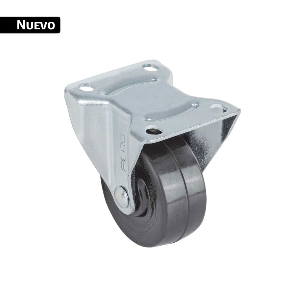 Rodaja uso múltiple 2", hule, placa fija, buje, FIERO, foto 1 de 3