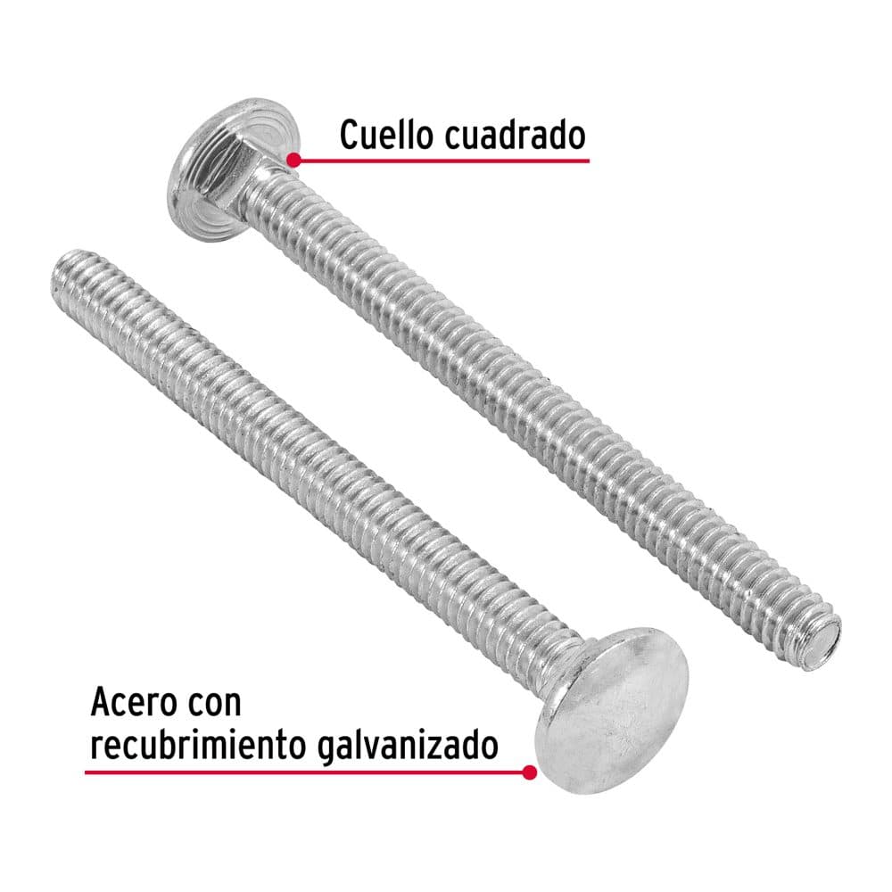 Bolsa con 50 tornillos 1/4" x 3" tipo coche, FIERO, foto 1 de 4