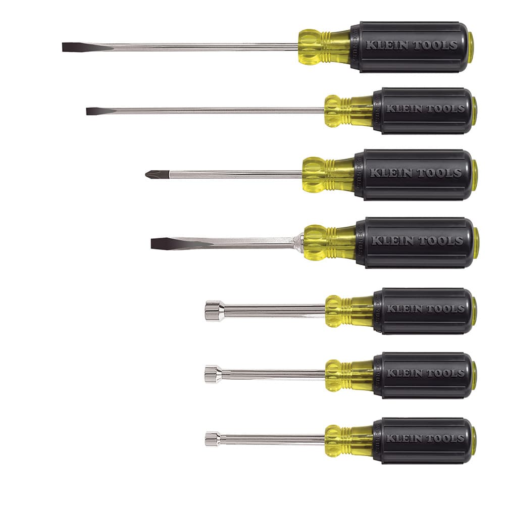 Klein Tools Juego de desarmadores y desarmadores de caja de 7 piezas, foto 1 de 1