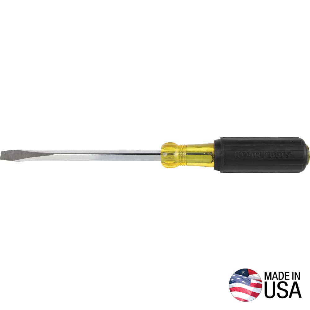 Klein Tools Desarmador con barra cuadrada de 15,2 cm y punta plana de 0,8 cm