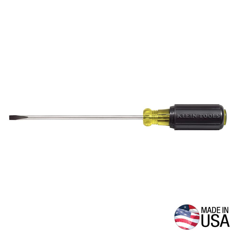 Klein Tools Desarmador de punta cabinet de 0,5 cm con barra redonda de 15 cm, foto 1 de 4