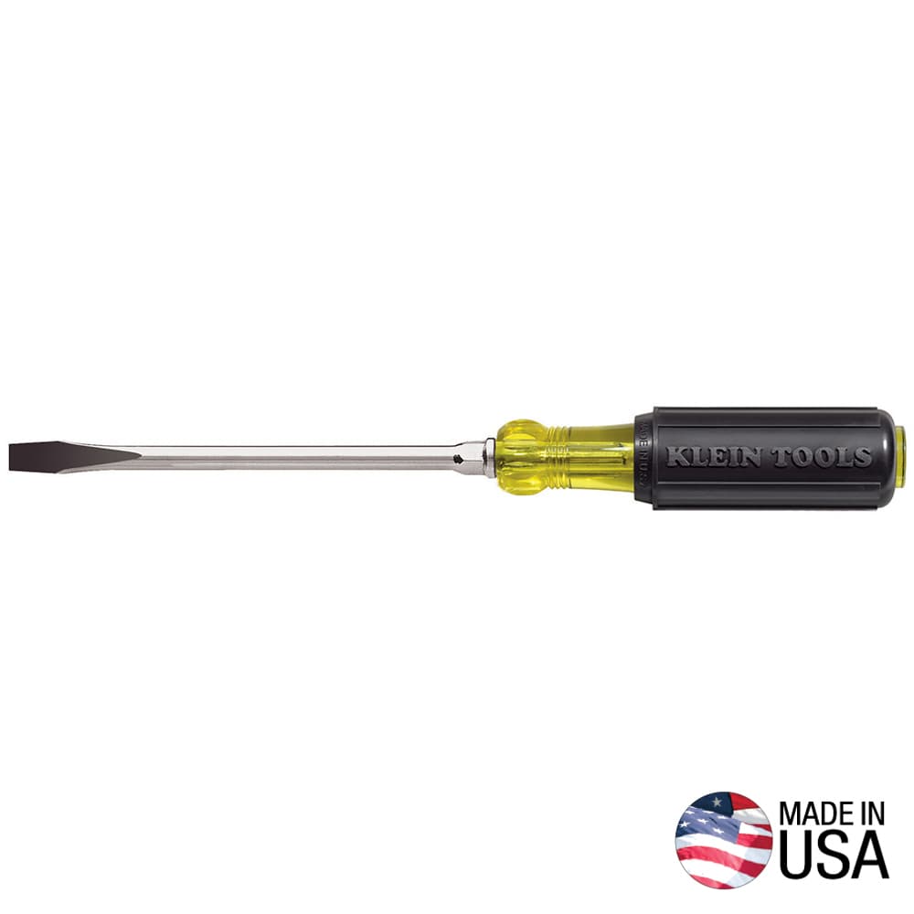 Klein Tools Desarmador de punta plana de 0,8 cm con barra redonda de 15 cm, foto 1 de 2